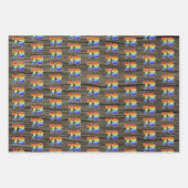 Fun, Colorful, Rainbow Spectrum Pattern 73 Event # Geschenkpapier Set (Vorderseite 2)