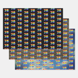 Fun, Colorful, Rainbow Spectrum Pattern 76 Event # Geschenkpapier Set