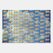 Fun, Colorful, Rainbow Spectrum Pattern 80 Event # Geschenkpapier Set (Vorderseite 3)