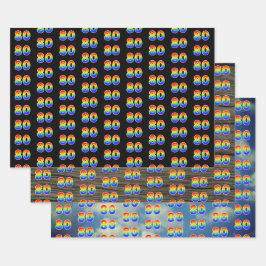 Fun, Colorful, Rainbow Spectrum Pattern 80 Event # Geschenkpapier Set