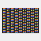 Fun, Colorful, Rainbow Spectrum Pattern 82 Event # Geschenkpapier Set (Vorderseite)