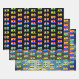 Fun, Colorful, Rainbow Spectrum Pattern 83 Event # Geschenkpapier Set