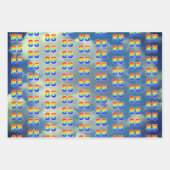 Fun, Colorful, Rainbow Spectrum Pattern 85 Event # Geschenkpapier Set (Vorderseite 3)