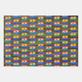 Fun, Colorful, Rainbow Spectrum Pattern 85 Event # Geschenkpapier Set (Vorderseite 2)