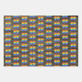 Fun, Colorful, Rainbow Spectrum Pattern 89 Event # Geschenkpapier Set (Vorderseite 2)