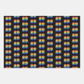 Fun, Colorful, Rainbow Spectrum Pattern 89 Event # Geschenkpapier Set (Vorderseite)