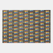 Fun, Colorful, Rainbow Spectrum Pattern 91 Event # Geschenkpapier Set (Vorderseite 2)