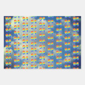 Fun, Colorful, Rainbow Spectrum Pattern 94 Event # Geschenkpapier Set (Vorderseite 3)