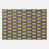 Fun, Colorful, Rainbow Spectrum Pattern 94 Event # Geschenkpapier Set (Vorderseite 2)