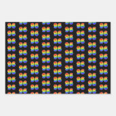 Fun, Colorful, Rainbow Spectrum Pattern 96 Event # Geschenkpapier Set (Vorderseite)