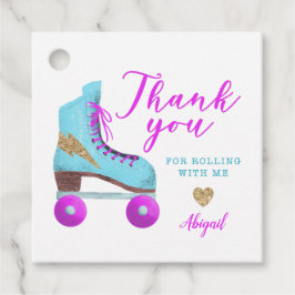 Fun Colorful Roller Skaten Geburtstagsparty Geschenkanhänger