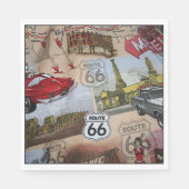 Fun Colorful Route 66 Collage Muster Serviette (Vorderseite)