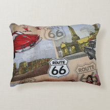 Fun Colorful Route 66 Collage Muster