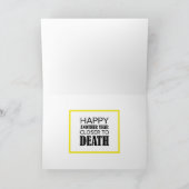 Fun Colorful Skull Geburtskarte Karte (Innenseite)