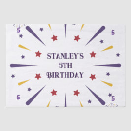 Fun Colorful Star Geburtstagsparty Seidenpapier