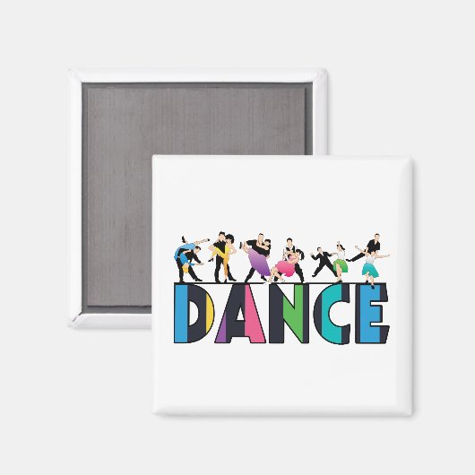 Fun & Colorful Strip Dancer Magnet (Vorderseite/Rückseite)