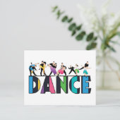 Fun & Colorful Strip Dancer Postkarte (Stehend Vorderseite)
