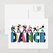 Fun & Colorful Strip Dancer Postkarte (Vorne/Hinten)