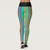 Fun Colorful Stripes Pattern Leggings (Rückseite)