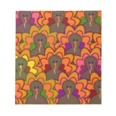 Fun Colorful Thanksgiving Turkeys Notizblock (Vorderseite)