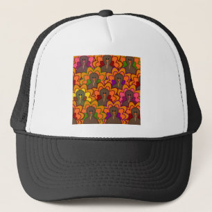 Fun Colorful Thanksgiving Turkeys Truckerkappe