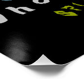 Fun & Colorful Typografy Pattern, Halloween Poster (Ecke)