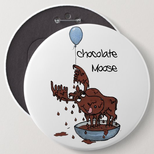 Fun Colossal Button oder Abzeichen, Schokolade Elc (Vorne & Hinten)