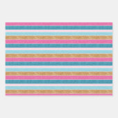 Fun Colourful Stripe, Gnome and Kisses Christmas Geschenkpapier Set (Vorderseite 2)