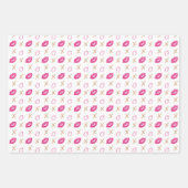 Fun Colourful Stripe, Gnome and Kisses Christmas Geschenkpapier Set (Vorderseite)