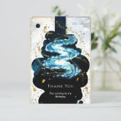 Fun Comet Space zum Geburtstag Dankeskarte (Stehend Vorderseite)