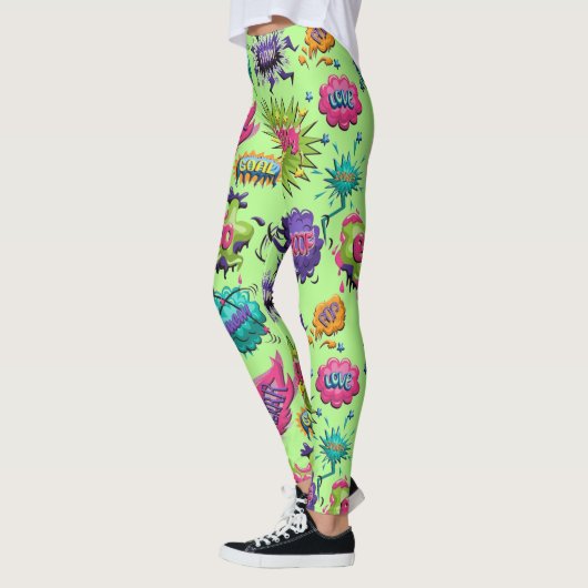 Fun-Comic-Blasen Leggings (Links)