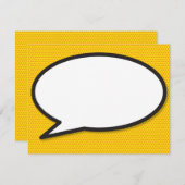 Fun Comic Book Speech Bubble Mitteilungskarte (Vorne/Hinten)