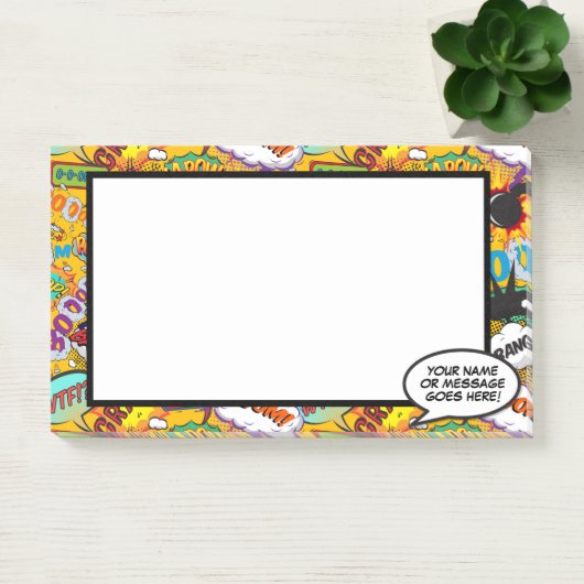 Fun Comic Book Speech Bubname Message Post-it Klebezettel (Büro)