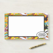 Fun Comic Book Speech Bubname Message Post-it Klebezettel (Auf Schreibtisch)