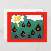 Fun Comic Buch Pop Kunst Unterblumen Postkarte (Vorne/Hinten)