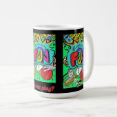 Fun Comic Illustration der Zusammengehörigkeit Kaffeetasse (VorderseiteRechts)