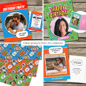 Fun Comic Moving House Custom Foto Orange Postkarte