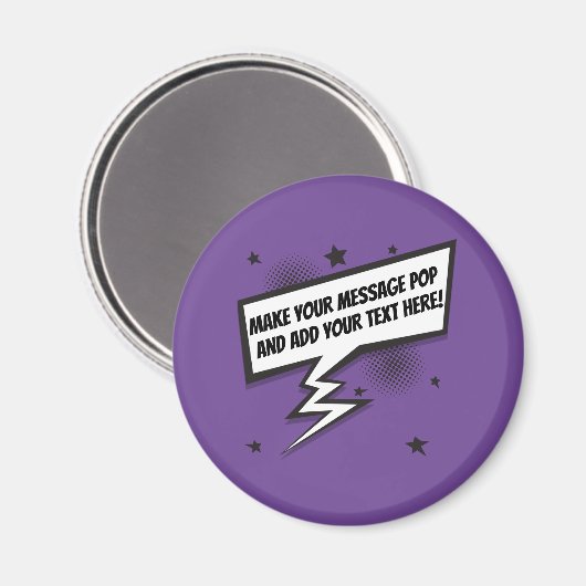 Fun-Comic-Stil callout Sprache Blase Magnet (Vorderseite/Rückseite)