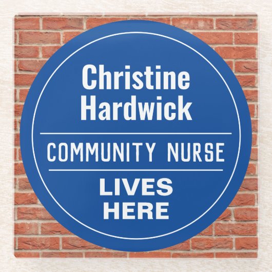 Fun Community Nurse Wall Plaque Stil Glasuntersetzer (Vorderseite)