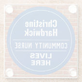 Fun Community Nurse Wall Plaque Stil Glasuntersetzer (Rückseite)