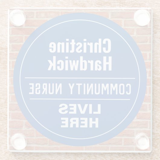 Fun Community Nurse Wall Plaque Stil Glasuntersetzer (Rückseite)