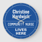 Fun Community Nurse Wall Plaque Stil Große Wanduhr (Vorderseite)