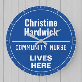 Fun Community Nurse Wall Plaque Stil Große Wanduhr