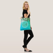 Fun Confetti Monogram Turquoise Tasche (Am Model)