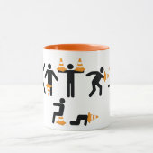 Fun Construction Worker Road Traffic Cone Tasse (Zentrum)