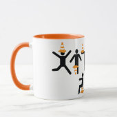 Fun Construction Worker Road Traffic Cone Tasse (Links)