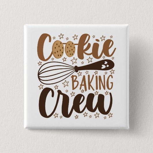 Fun Cookie Baking Crew Design Button (Vorderseite)