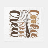 Fun Cookie Baking Crew Design Fleecedecke (Vorderseite (Horizontal))