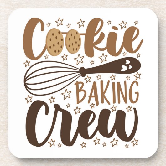 Fun Cookie Baking Crew Design Getränkeuntersetzer (Vorderseite)