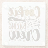 Fun Cookie Baking Crew Design Glasuntersetzer (Rückseite)